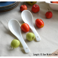 SP1532 Haonai white ceramic dpoons, ceramic measuring spoon, ceramic spoon with hole